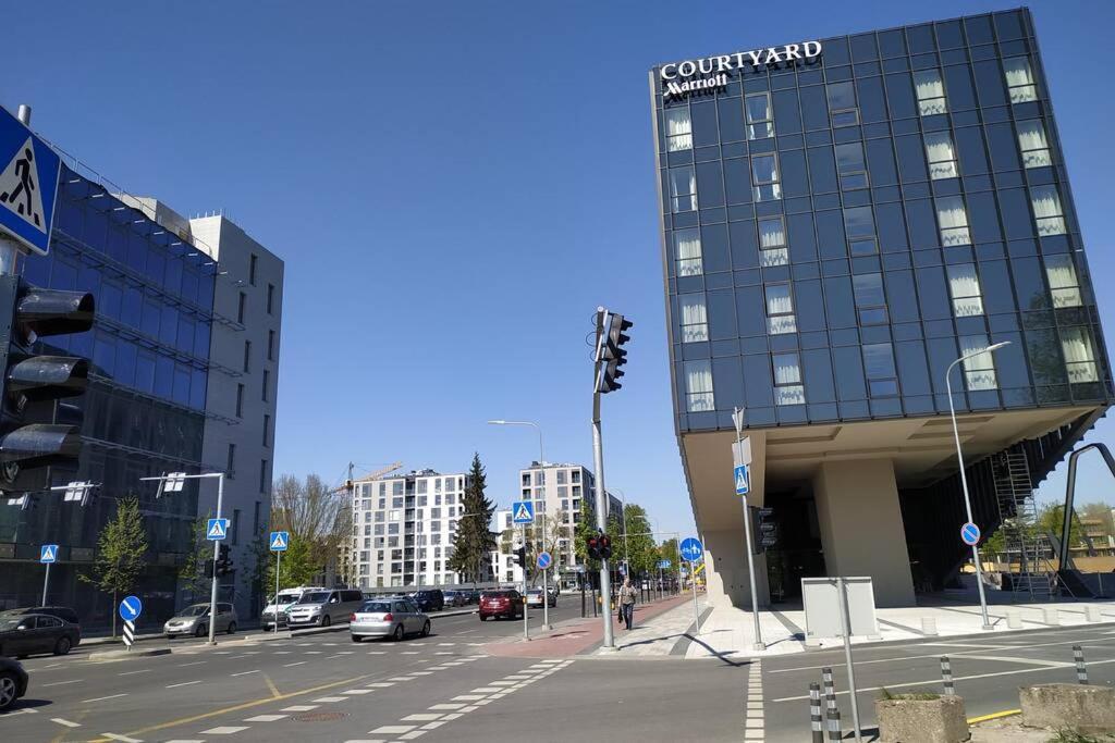 9Th Floor Amazing View Central Studio Apartment Vilnius Bagian luar foto