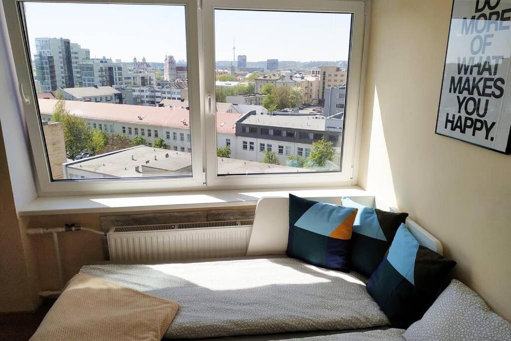 9Th Floor Amazing View Central Studio Apartment Vilnius Bagian luar foto