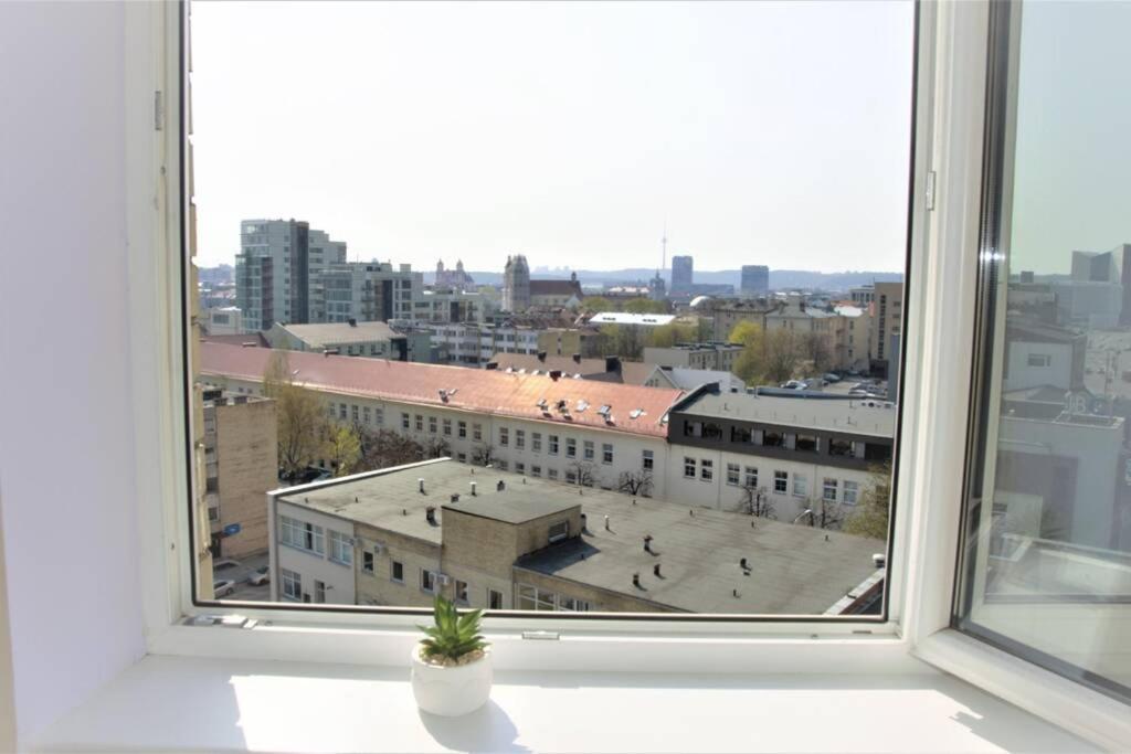 9Th Floor Amazing View Central Studio Apartment Vilnius Bagian luar foto