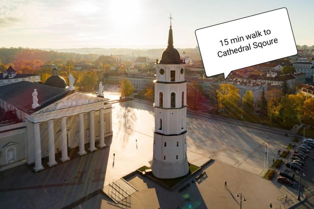 9Th Floor Amazing View Central Studio Apartment Vilnius Bagian luar foto