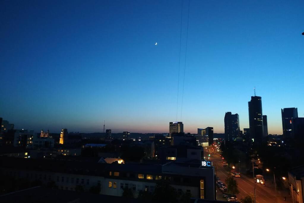 9Th Floor Amazing View Central Studio Apartment Vilnius Bagian luar foto